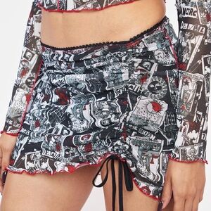 Horoscopez “Concert In Hell” Mesh Mini Skirt